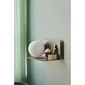 Nordlux wall luminaire LILIBETH with switch, with shelf, ball shaped, with lamp socket E14 IP20, brown, mat 