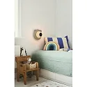 Nordlux wall luminaire BRUNA BEAR with switch, with lamp socket E14 IP20, brown, mat, opal white, black 