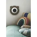 Nordlux wall luminaire BRUNA BEAR with switch, with lamp socket E14 IP20, brown, mat, opal white, black 