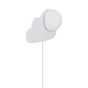 wall luminaire SKYKU CLOUD with switch, ball shaped, with lamp socket E14 IP20, white matt 