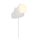 Nordlux wall luminaire SKYKU CLOUD with switch, ball shaped, with lamp socket E14 IP20, white matt 