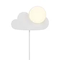 Nordlux wall luminaire SKYKU CLOUD with switch, ball shaped, with lamp socket E14 IP20, white matt 