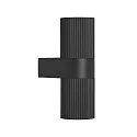 outdoor wall luminaire KYKLOP RIPPLE WL up / down, cylindrical, with lamp socket GU10 IP54, black matt