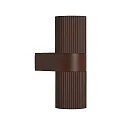 outdoor wall luminaire KYKLOP RIPPLE WL up / down, cylindrical, with lamp socket GU10 IP54, mat, rust