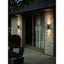 Nordlux Luminaire mural d'extérieur KYKLOP RIPPLE WL haut / bas, cylindrique, avec douille GU10 IP54, mat, rouille