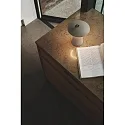 Nordlux battery table lamp ARA TO-GO 2 IP54, sand coloured dimmable