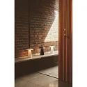 Nordlux battery table lamp ARA TO-GO 2 IP54, sand coloured dimmable