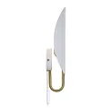 design for the people by Nordlux wall luminaire SPARGO E27 IP20, mat, brass, white 