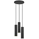 Nordlux Luminaire à suspension TILO 3 flammes, rond GU10 IP20, noir gradable