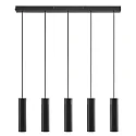 Luminaire à suspension TILO 5 flammes, rond GU10 IP20, noir gradable