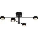 Nordlux ceiling luminaire CLYDE 4 flames IP20, black dimmable