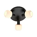 Luminaire de plafond MILFORD MINI 3 flammes E14 IP20, noir gradable