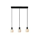 Nordlux Luminaire à suspension MILFORD MINI 3 flammes E14 IP20, noir gradable