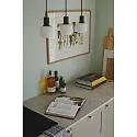 Nordlux Luminaire à suspension MILFORD MINI 3 flammes E14 IP20, noir gradable