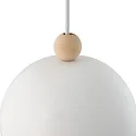 Nordlux pendant luminaire GASTON direct, with lamp socket E27 IP20, wood, white dimmable