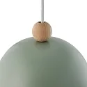 Nordlux pendant luminaire GASTON direct, with lamp socket E27 IP20, green, wood dimmable