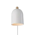 Nordlux Luminaire mural GASTON réglable, avec douille E27 IP20, bois, blanche 