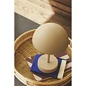 battery table lamp ELLEN TO-GO without charger, with IP charging station IP44, beige, mat dimmable