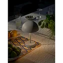 Nordlux Lampe de table à accu ELLEN TO-GO sans chargeur, avec IP station de rechargea IP44, gris, mat gradable