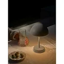 Nordlux Lampe de table à accu ELLEN TO-GO sans chargeur, avec IP station de rechargea IP44, gris, mat gradable