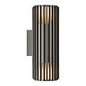 Luminaire mural d'extérieur ALUDRA DOUBLE E27 IP54, seaside anthrazit gradable