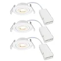 Nordlux recessed luminaire MONOLO set of 3 IP20, white dimmable 4,8W 70 | 230 | 450lm 3000K 36° 36° CRI 80