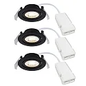Nordlux Lumière encastrée MONOLO lot de 3 IP20, noir gradable 4,8W 70 | 230 | 450lm 3000K 36° 36° CRI 80
