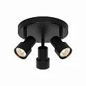Luminaire de plafond BOSTON 3 flammes GU10 IP20, noir gradable