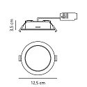 Nordlux ceiling recessed luminaire MANACOR 12 IP20/IP44, white dimmable
