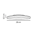 Nordlux ceiling luminaire SERENOVA 28 IP65, white dimmable