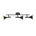 Luminaire de plafond KELVIS 3 flammes GU10 IP20, noir gradable