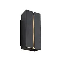 outdoor wall luminaire CLARINI E27 IP54, seaside black dimmable
