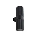 Nordlux outdoor wall luminaire KYKLOP RIPPLE WL MAXI up / down, cylindrical, with lamp socket E27 IP54, black matt