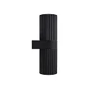 Nordlux outdoor wall luminaire KYKLOP RIPPLE WL MAXI up / down, cylindrical, with lamp socket E27 IP54, black matt