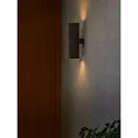 Nordlux outdoor wall luminaire KYKLOP RIPPLE WL MAXI up / down, cylindrical, with lamp socket E27 IP54, black matt