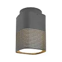 outdoor ceiling luminaire SIDARA CL square, perforated, sea-air resistant, with lamp socket E27 IP54, seaside anthracite