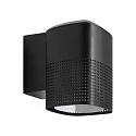 outdoor wall luminaire SIDARA WL square, perforated, sea-air resistant, with lamp socket E27 IP54, seaside black