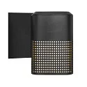 outdoor wall luminaire SIDARA WL square, perforated, sea-air resistant, with lamp socket E27 IP54, seaside black