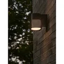 outdoor wall luminaire SIDARA WL square, perforated, sea-air resistant, with lamp socket E27 IP54, seaside black
