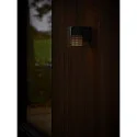 outdoor wall luminaire SIDARA WL square, perforated, sea-air resistant, with lamp socket E27 IP54, seaside black