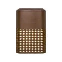 Nordlux outdoor wall luminaire SIDARA WL square, perforated, sea-air resistant, with lamp socket E27 IP54, seaside metallic brown