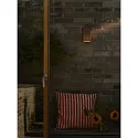 Nordlux outdoor wall luminaire SIDARA WL square, perforated, sea-air resistant, with lamp socket E27 IP54, seaside metallic brown