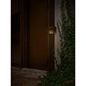 Nordlux outdoor wall luminaire SIDARA WL square, perforated, sea-air resistant, with lamp socket E27 IP54, seaside metallic brown