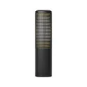 Nordlux bollard light SIDARA 45 square, perforated, sea-air resistant, with lamp socket E27 IP44, seaside black