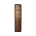 Nordlux bollard light SIDARA 45 square, perforated, sea-air resistant, with lamp socket E27 IP44, seaside metallic brown