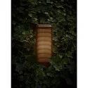 Nordlux bollard light SIDARA 45 square, perforated, sea-air resistant, with lamp socket E27 IP44, seaside metallic brown