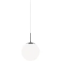 Luminaire à suspension CAFE 15 en forme de boule E27 IP20, acier brossé gradable