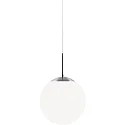Luminaire à suspension CAFE 20 en forme de boule E27 IP20, acier brossé gradable