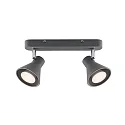 Nordlux Spot EIK track, 2 flames, GU10, gray