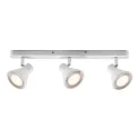 Luminaire de plafond EIK 3 flammes, réglable GU10 IP20, blanc mat gradable